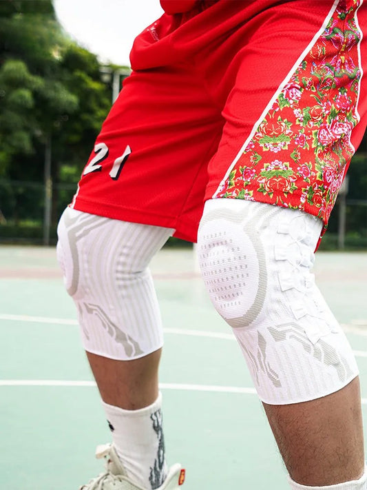 Sport Kniebandage mit Drehverschluss & Federstützen – Atmungsaktive Kniebandage für Basketball, Running & Fitness, Verstellbare Kompression