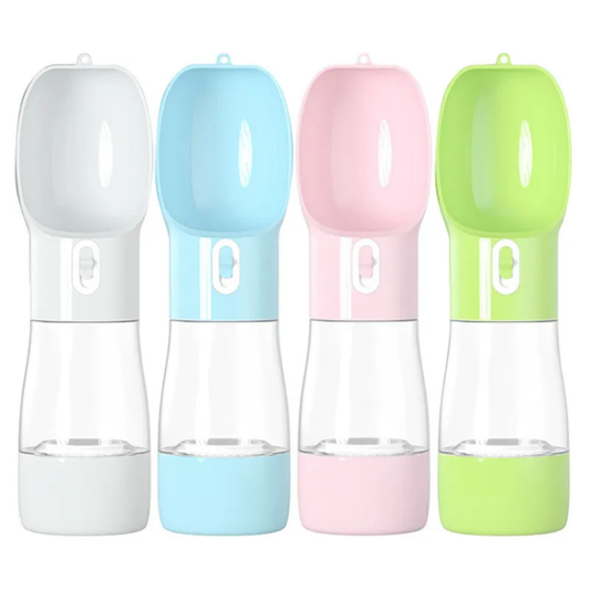 2-in-1 Hunde Wasserflasche mit Futternapf – Tragbare Haustier Trinkflasche für Reisen, Spaziergänge & Outdoor