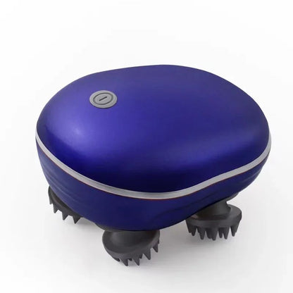 Elektrisches Kopfmassagegerät mit rotierenden Silikon Aufsätzen und Vibration zur Kopfhaut-Entspannung